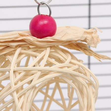 Bird nest with a bell, 13 x 28 cm, vine-5