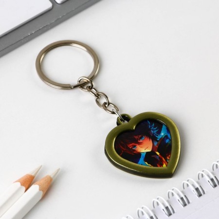 A keychain for keys with a place under the photo "Anime", 8 x 3 cm-5