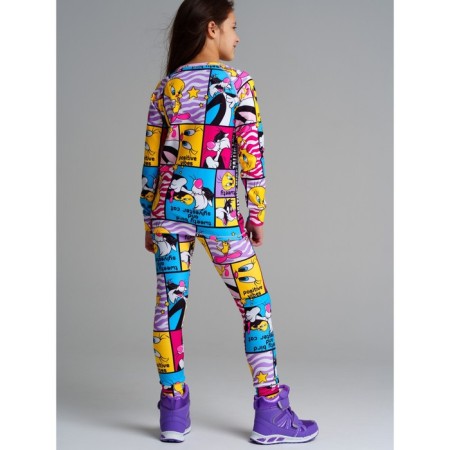 Thermal complex for girls: trousers, sweatshirt, height 128 cm-3