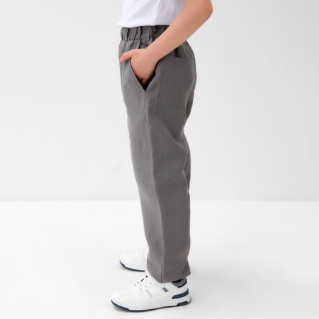 Pants for the boy KAFTAN LINEN, p. 30 (98-104), gray-2
