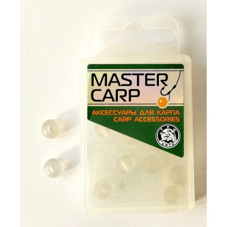 Bead, box, silicone, d = 6 mm, 20 pcs, the color is transparent