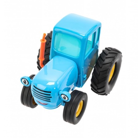 Metal machine "Blue Tractor", light, sound, 11 cm, inertia-1