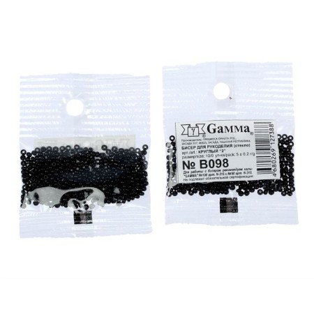 Czech Republic "Gamma" Round "2" 10/0 5g (B098 Black)-1