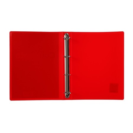 Folder on 4 rings A4, Calligrata "Panorama", 40 mm, 700 μm, facial pocket, red, mix-4