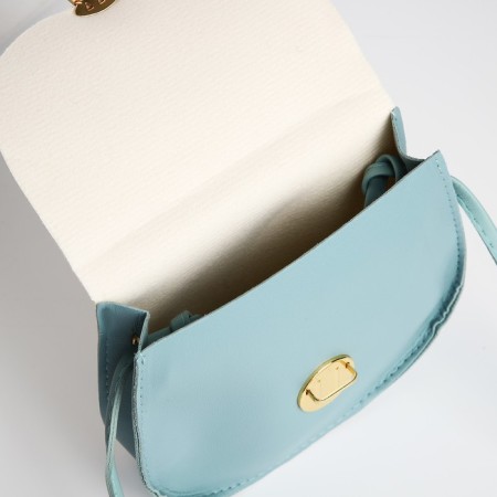 Baby bag for a girl on a fastener, white/blue color-2