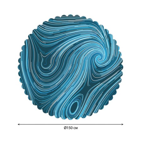 The tablecloth "Blue vortex", round, Saten, d = 150 cm-1