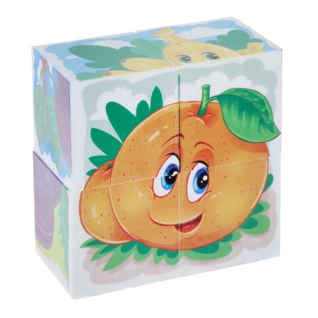 Cubes "Fruits", 4 pieces-1