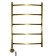 Domoterm electric heated towel rail "Calipso", 500 x 500 mm, 5 crossbars, lion, bronze