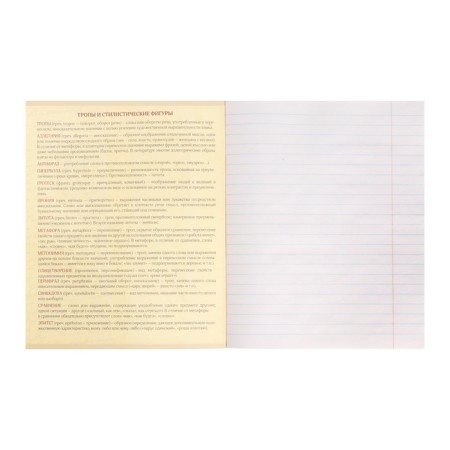 Subject subject calligrata "light marble", 48 sheets in the line of literature, with reference material, cover coated cardboard, uf-lak, block offset-2