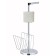 Lector toilet stand, with a stand for newspapers and magazines, silver