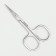 Manicure scissors for cuticles, bent, narrowed, 9 cm, silver color