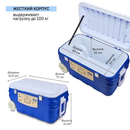 Thermal container "Arctic", 80 l, 77 x 44.5 x 41 cm, blue-1