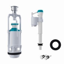 Арматура для унитаза IDDIS F012400-04, нижняя подводка, один уровень слива