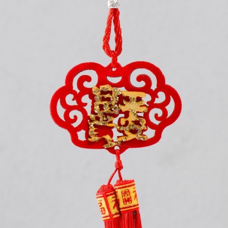 Suspension tree "pattern - hieroglyph wealth and prosperity" 8.5x37 cm-1