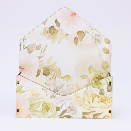 The envelope "Yellow, Floral mood" 18 x 24 x 7 cm-5