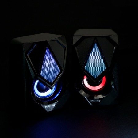 Computer speakers 2.0 Smartbuy Rebel, 6 W, USB, backlight, black-2