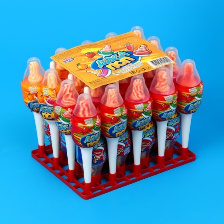 Caramel on the dabble pop stick with acidic powder assorted, 7 g