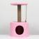 House for cats with a claw of a round, jute, 35 x 35 x 64 cm, pink