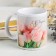 Mug "since March 8" Pink tulips, 330 ml