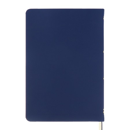 The diary is low, A5, 136 sheets, leatherette, Devente. Tropicana, solid cover, foil embossing, perforation, liesse, block 70%, dark blue-10