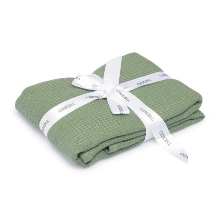 Set of waffle towels Essential, size 50x70 cm, 2 pcs, color sage-4