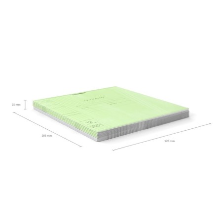 Notebook 12 litas in a cage with a plastic cover on the A5+, Erichkrause "Coverprio Neon", green-7