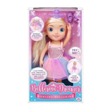 Doll "Dancing ballerina", blond hair, light and sound effects, 45cm-1