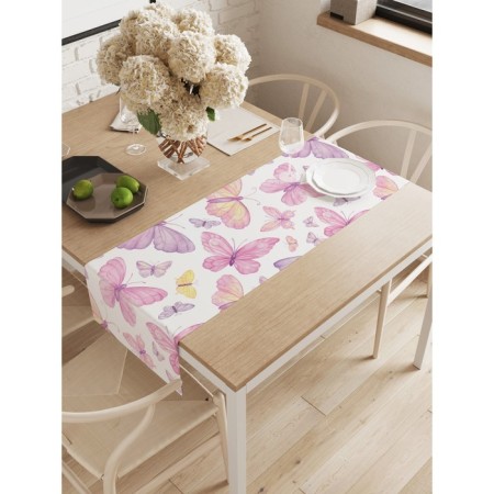 The path on the table "Tender butterflies", Oxford, size 40x145 cm