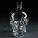 Glass bottle "Skull", 740 ml, transparent color