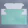 Capcake box, confectionery packaging with a window, 6 cells "Green Pattern", 25 x 17 x 10 cm