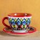 Tea couple Rishtan ceramics "Flowers", 250 ml, red