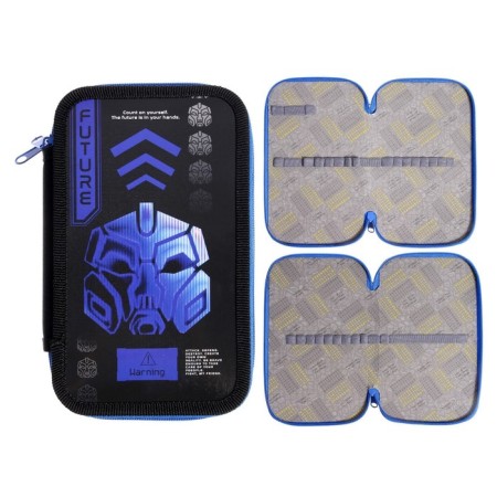 Penal 2 sections, 125 x 205 x 40 mm, calligrata 30p26/2 "robot mask", laminated cardboard-1