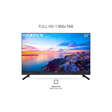 TV Harper 32r820ts, 32 ", 720p, DVB-T/T2/C/S2, 2XHDMI, 1xUSB, Smarttv, black