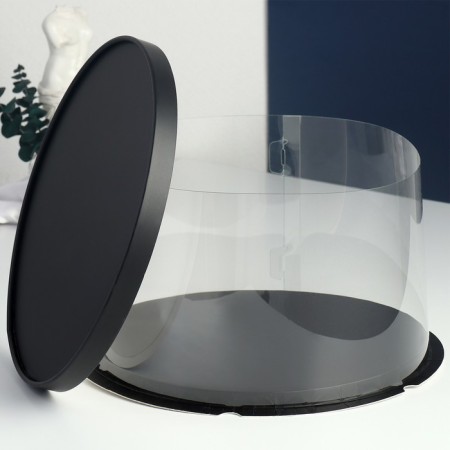 Cake box, confectionery packaging, “black”, 30 x 30 x 18 cm-1