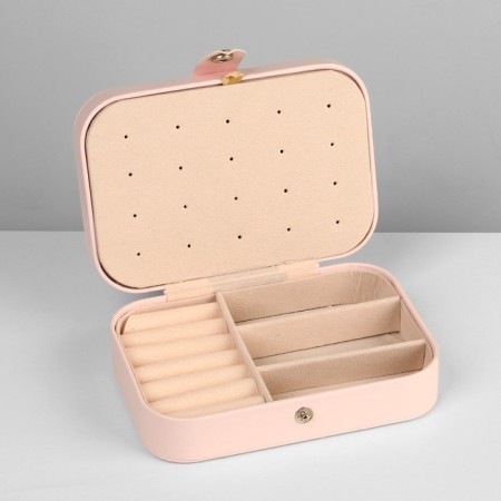 Organizer for storing jewelry "Portable box", 11 × 16 × 5 cm, pink color-4