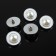 A set of buttons on the leg, d = 21.5 mm, 5 pcs, pearl/silver color