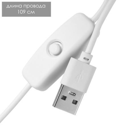 Lumber of the desktop on the clothespin "Office White" 24LED USB 11x7.5x60.5 cm Risalux-10