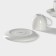 Set of Porcelain Magistro Mien, 4 objects: 2 cups 200 ml, 2 saucers d = 16 cm, white color