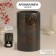 Aroma lamp ceramics "Focus for itself" gray with gold 7.2x7.2x11.6 cm