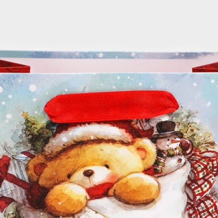 Gift, laminated, "bear cub", 18 x 23 x 10 cm-4