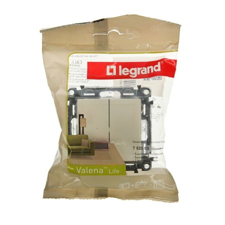 Switch Legrand Valena Life 752505, 10 A, 2 keys, hidden, sl.-2