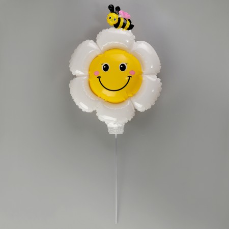 Polymer ball 16 "" White chamomile with a bee ", with a wand-1