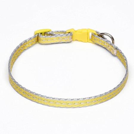 A collar with a reflective prostrate "Neon", 34 x 1 cm, a mix of flowers-1