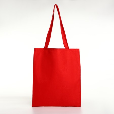 Shoper without fasteners, from textiles, red color-1
