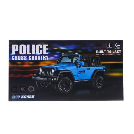Radio -controlled jeep "Police", works from batteries, mix-6