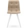 Stool on a metal frame chilli metal/velor, white/beige 43.5x50x87.5 cm