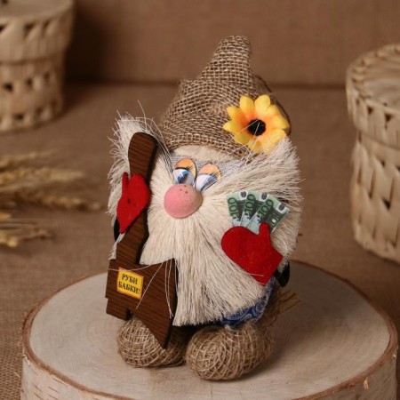 Orak-Domova "Vasilek in a linseed cap, with an ax", 23x15x8 cm, mix
