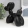 Souvenir Polystone "Air Ball - Dog with Golden Nosom" Black 7.5x20.5x17.5 cm