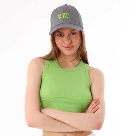 Women's cap nyc, gray color, rr 56-8