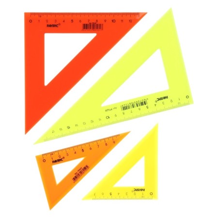 Set of triangles 4 pcs. Calligrata Katet 9/12/14/20 cm, opaque, color-2